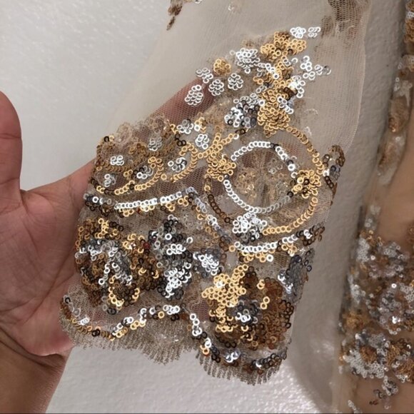 Fernando Wong Sequin Illusion Cocktail Mini Dress - Picture 5 of 7